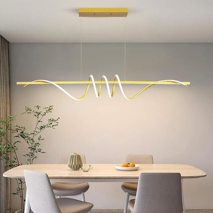BAMDECOR A202 Modern LED Linear Pendant Lights with Dimmable LED  180cm-Gold.