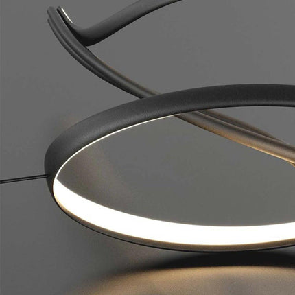 BAMDECOR A203 1.8m Modern minimalist pendant lights for home decoration ceiling pendant light (Black).