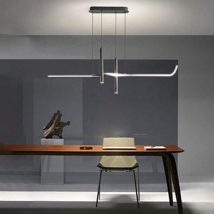 BAMDECOR A206 Modern Black Scandinavian Pendant Light Table Dining Room Living Room Pendant Lighting 1.2 Meters.