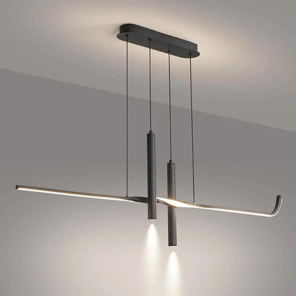 BAMDECOR A206 Modern Black Scandinavian Pendant Light Table Dining Room Living Room Pendant Lighting 1.5 Meters.