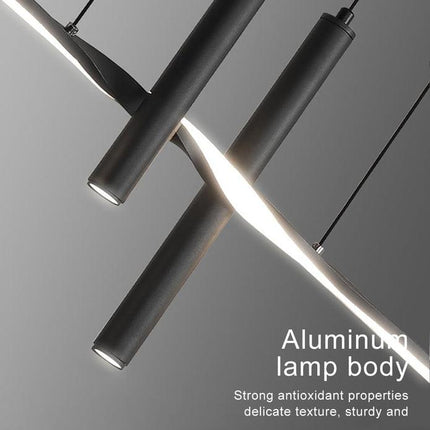 BAMDECOR A206 Modern Black Scandinavian Pendant Light Table Dining Room Living Room Pendant Lighting 1.5 Meters.