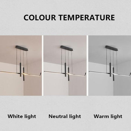 BAMDECOR A206 Modern Black Scandinavian Pendant Light Table Dining Room Living Room Pendant Lighting 1.5 Meters.