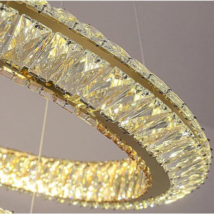 BAMDECOR C3312/3 Crystal Chandelier Living Room Chandelier Crystal Chandelier Room Dining Room lamp New Bedroom Lamps Lighting Villa Light Luxury Post (Size:100+80+60cm).