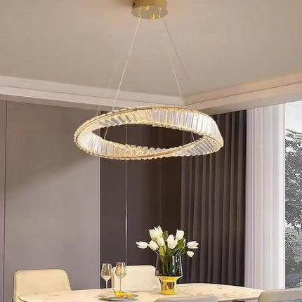 BAMDECOR C3342/1 Modern Crystal Chandeliers Lighting Fixtures Contemporary Wave Chandelier Lighting Fixtures Crystal Pendant Ceiling Lights for Living Room (Gold).