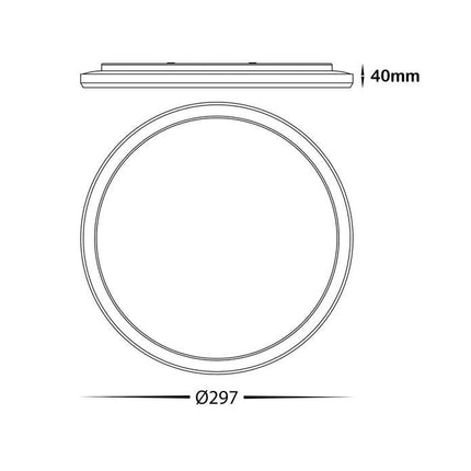 BAMDECOR Ultra-thin 25W Tri-colour Flush Round LED Oyster Light Ceiling LED Light SAA/RCM.