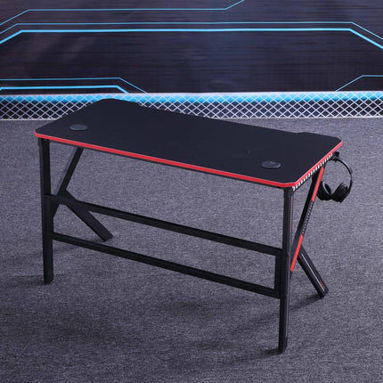 Gaming Desk Desktop PC Computer Desks Desktop Racing Table Office Laptop Home K-Shaped Legs Black 120cm.