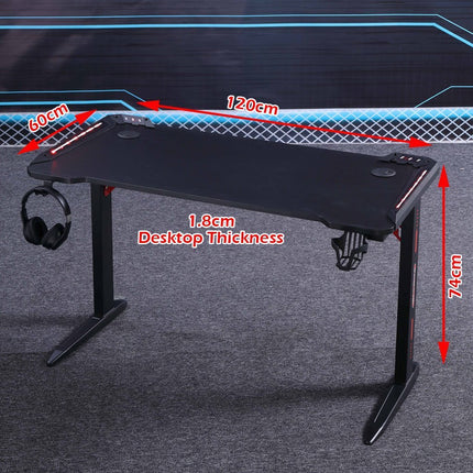 140cm RGB Gaming Desk Desktop PC Computer Desks Desktop Racing Table Office Laptop Home AU.