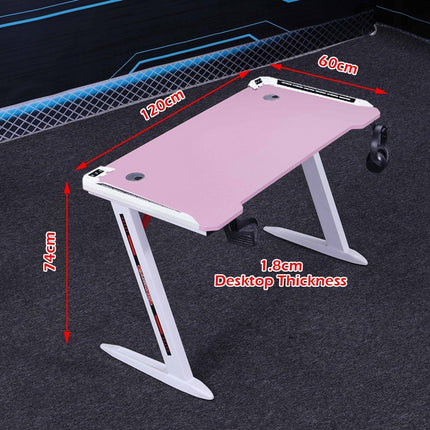 140cm RGB Gaming Desk Desktop PC Computer Desks Desktop Racing Table Office Laptop Home AU.