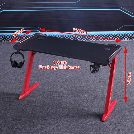 140cm RGB Gaming Desk Desktop PC Computer Desks Desktop Racing Table Office Laptop Home AU.