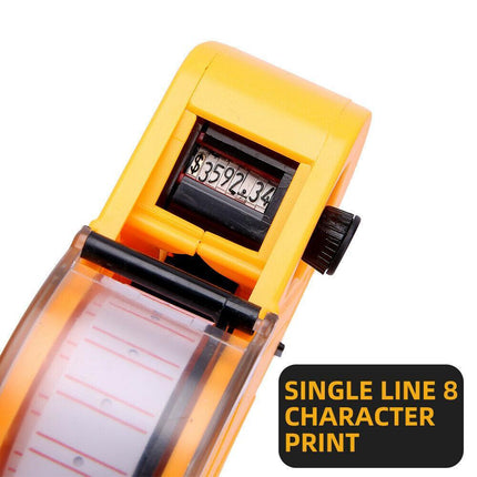 Price Tag Gun Labeller Pricing with 2 Rolls Labels and Inks Roller Machine Kit Red.