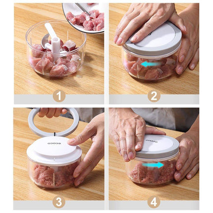 Ecoco Easy Chopper Mincer Mixer Slicer Dicer Blender Cutter Shredder For Onion Garlic 550 Black.