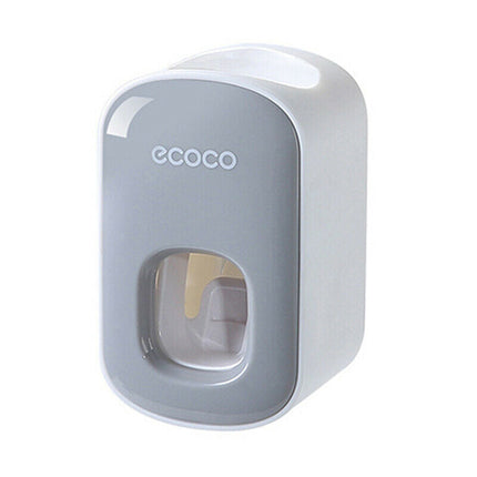 Ecoco Wall mount auto ands Free Toothpaste Dispenser Automatic Toothpaste Squeezer Bathroom Toothpaste Holder Black.