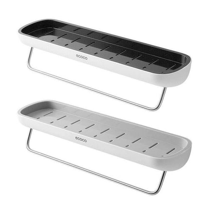 Bathroom Shelves Organizer Wall Mount Home Towel shelf Shampoo Rack With Towel Bar Storage Rack Bathroom Accessories Black.
