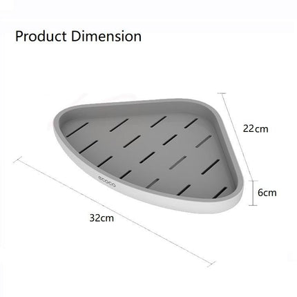 Ecoco Bathroom Corner Shower Shelf Corner Shower Caddy Shower Storage Organizer Wall Mounted for Bathroom, Kitchen, Toilet Black.