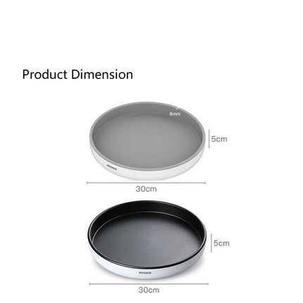 Ecoco Kitchen Rotating Spice Condiment Storage Rack Bathroom Swivel Tray Organizer Black.