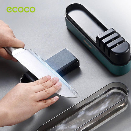 Multipurpose Ceramic Carbide Knife Shapener For Knives Scissors Cleaver Keychain Green.