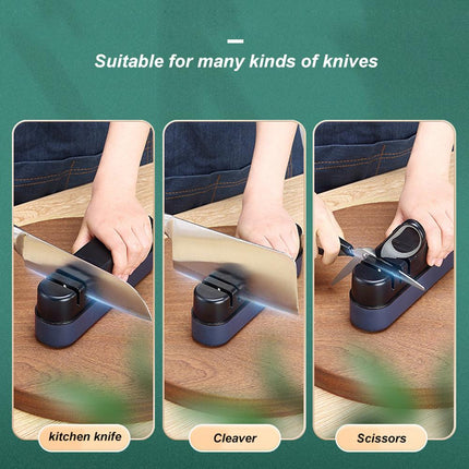 Multipurpose Ceramic Carbide Knife Shapener For Knives Scissors Cleaver Keychain Green.
