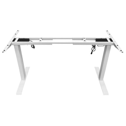 Standing Desk Height Adjustable Sit Stand Motorised Dual Motors Frame White Only.