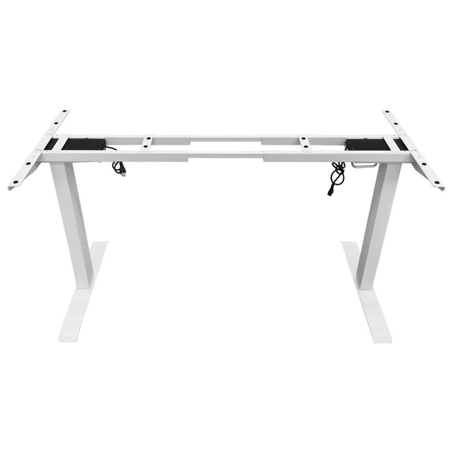 Standing Desk Height Adjustable Sit Stand Motorised Dual Motors Frame White Only.