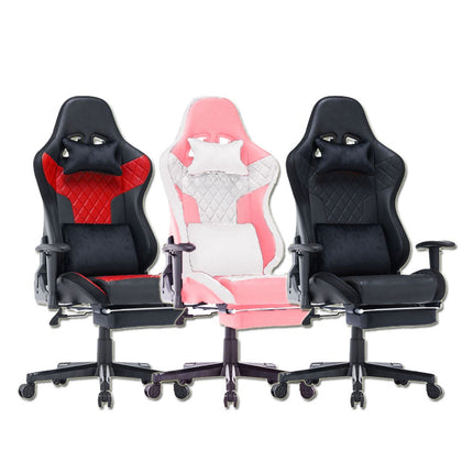 7 RGB Lights Bluetooth Speaker Gaming Chair Ergonomic Racing chair 165° Reclining Gaming Seat 4D Armrest Footrest Black.