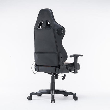 7 RGB Lights Bluetooth Speaker Gaming Chair Ergonomic Racing chair 165° Reclining Gaming Seat 4D Armrest Footrest Black.