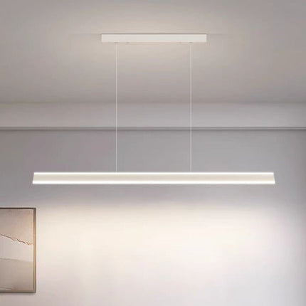 Modern Minimalist Trapezoid Pendant Light Adjustable LED Bar Light White.