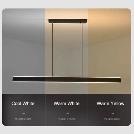 Modern Minimalist Trapezoid Pendant Light Adjustable LED Bar Light White.