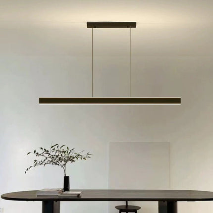 Modern Minimalist Trapezoid Pendant Light Adjustable LED Bar Light White.