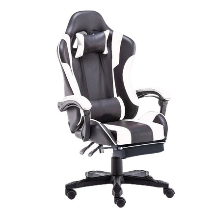 Gaming Chair Office Computer Seating Racing PU Executive Racer Recliner Large Blue.