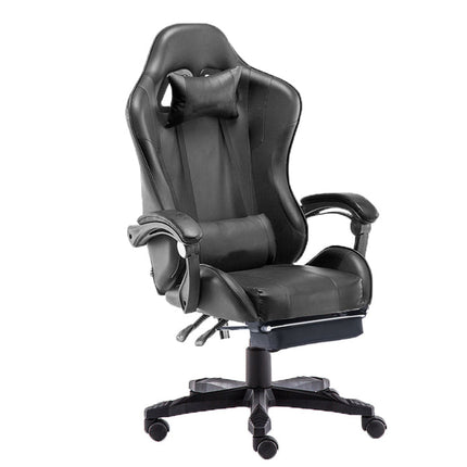Gaming Chair Office Computer Seating Racing PU Executive Racer Recliner Large Blue.