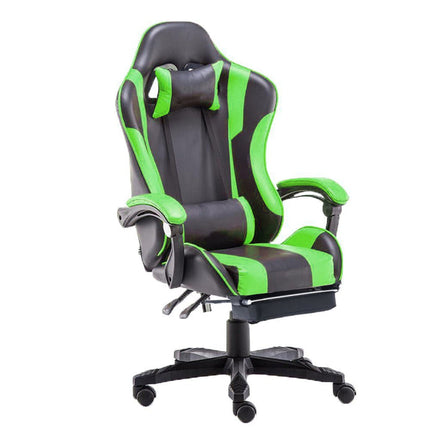 Gaming Chair Office Computer Seating Racing PU Executive Racer Recliner Large Blue.