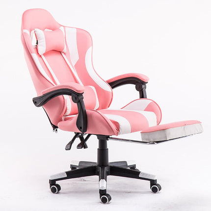 Gaming Chair Office Computer Seating Racing PU Executive Racer Recliner Large Blue.