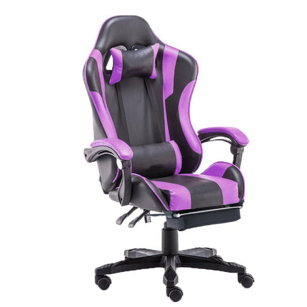 Gaming Chair Office Computer Seating Racing PU Executive Racer Recliner Large Blue.