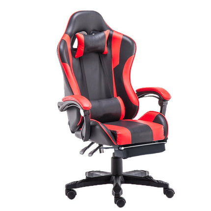 Gaming Chair Office Computer Seating Racing PU Executive Racer Recliner Large Blue.