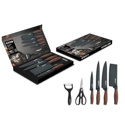 6 pieces Kitchen Knife Set Everich Chef Knives Stainless Steel Nonstick Scissor.