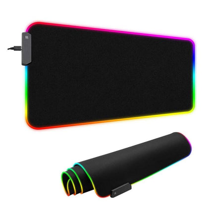 LED Gaming Mouse Pad Large RGB Extended Mousepad Keyboard Desk Anti-slip Mat.