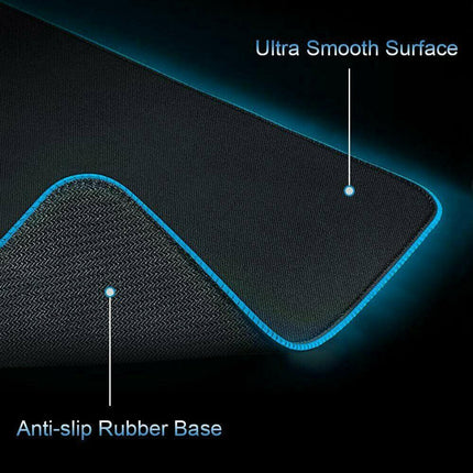 LED Gaming Mouse Pad Large RGB Extended Mousepad Keyboard Desk Anti-slip Mat.