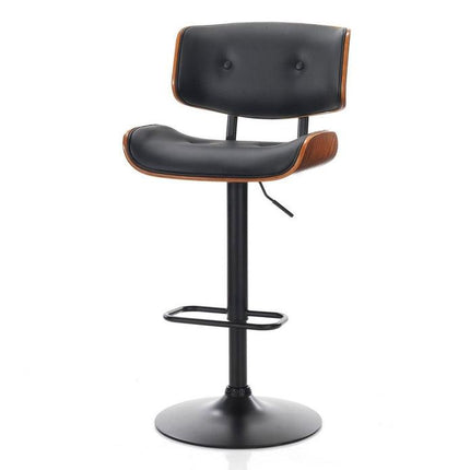 SERENITà European Wooden Black Modern Bar Stools Swivel Bar Stool Chair Counter Height Bar(Black)stool with 360 Degree Swivel Seat.