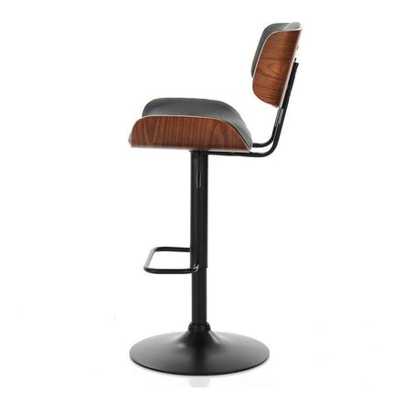 SERENITà European Wooden Black Modern Bar Stools Swivel Bar Stool Chair Counter Height Bar(Black)stool with 360 Degree Swivel Seat.
