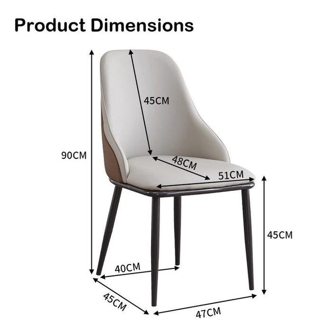 VELLUTO Dining Chair Modern upholstered Leather Kitchen Chairs with armrests Bathtub Chair Leisure Lounge Chair Living Room Bedroom Home Set of 2(Light Grey).