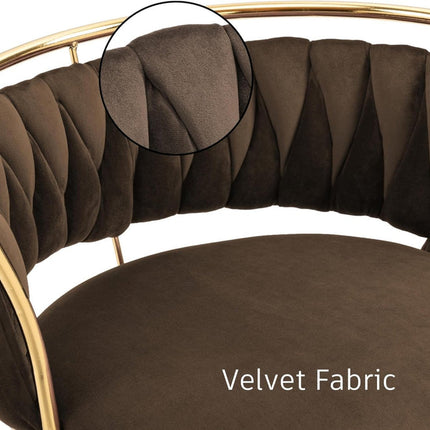SERENITà Golden Swivel Upholstered Velvet Adjustable Height Counter Stool with Metal Frame Coffee (Set of 2).