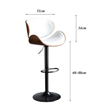 SERENITà European White Modern Bar Stools Swivel Bar Stool Chair Counter Height Barstool with 360 Degree Swivel Seat.