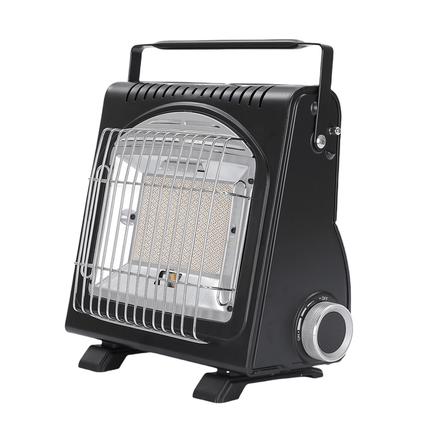 AMZ 1700W 2-in-1 Portable Outdoor Camping Butane Gas Heater Stove Steel Iron Aluminium Metal Manual Application for Travel.