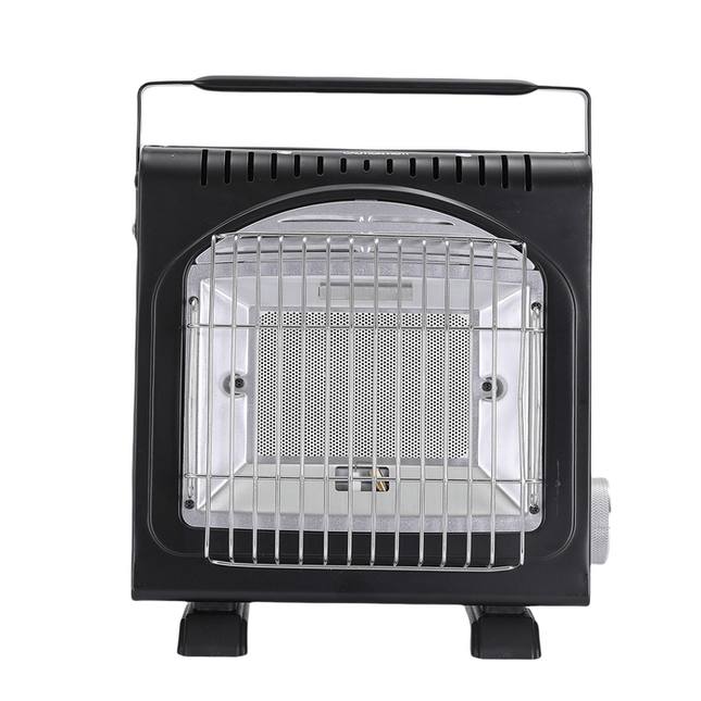 AMZ 1700W 2-in-1 Portable Outdoor Camping Butane Gas Heater Stove Steel Iron Aluminium Metal Manual Application for Travel.