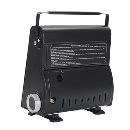 AMZ 1700W 2-in-1 Portable Outdoor Camping Butane Gas Heater Stove Steel Iron Aluminium Metal Manual Application for Travel.