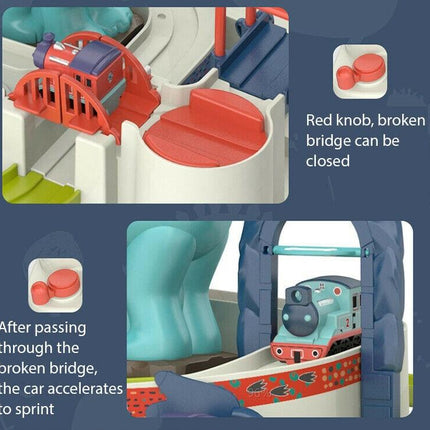 Dinosaur Car Toy Educational Car Vehicle Track Adventure Game Toy Kids Gift.