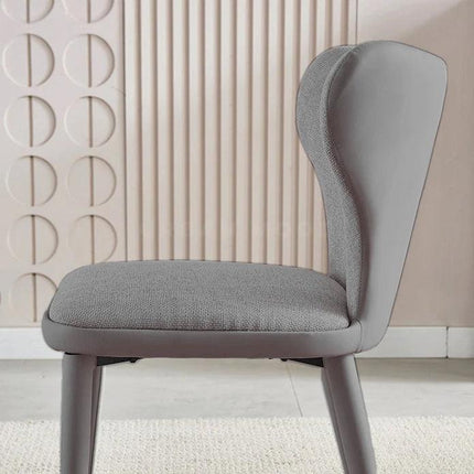 VELLUTO Modern Kitchen Dining Room Chairs Faux Leather Flannel Accent Chairs Metal Vanity Lounge Chair with Back for Living Room Set of 2 (Green).