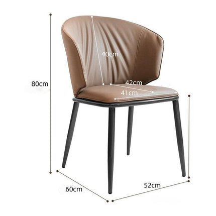 VELLUTO Modern Armless Upholstered Side Chair with Metal Legs for Kitchen & Dining Set of 2 (Grey).