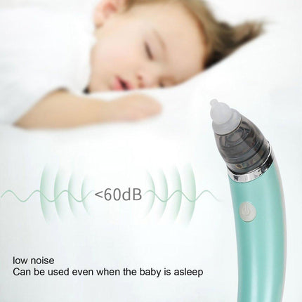 Baby Nasal Aspirator Electric Safe Hygienic Nose Cleaner Snot Sucker For baby (Green).