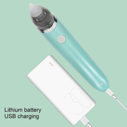 Baby Nasal Aspirator Electric Safe Hygienic Nose Cleaner Snot Sucker For baby (Green).